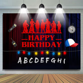 Alphabet Bühne Halloween Thema Glücklich Geburtstag Hintergrund